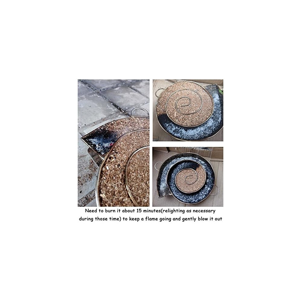 Stainless Steel Cold Smoke Generator for Smoker, Reusable Round Spiral Grid Smoke Tube for BBQ Grill with Brush and Hook, Easy To Use Cold Smoking