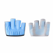 Guantes de fitness transpirables de cuatro dedos con cuero acolchado de gel, elegantes y cómodos, protección completa de la palma que absorbe los