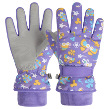 Guantes de esquí de invierno para alumnos de primaria, manoplas impermeables con diseño antideslizante, equipo para exteriores resistente al frío