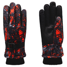 Guantes de esquí de invierno esenciales, palma antideslizante con forro de lana y compatibilidad con pantallas táctiles, neopreno y microfibra para