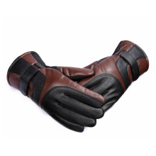 Guantes Elite Defender, de piel de cabra anilina, con sujeción ajustable en la muñeca y protección para deportes al aire libre.