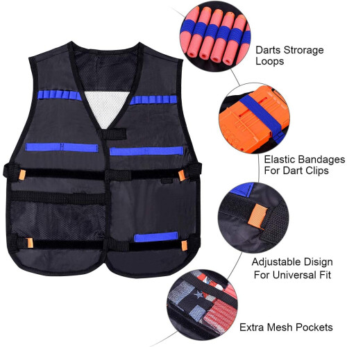 Nerf Warrior's Arsenal, Περιλαμβάνει Τακτικό Γιλέκο & Τακτική Μάσκα, Μη Τοξικό Αναπνεύσιμο 1