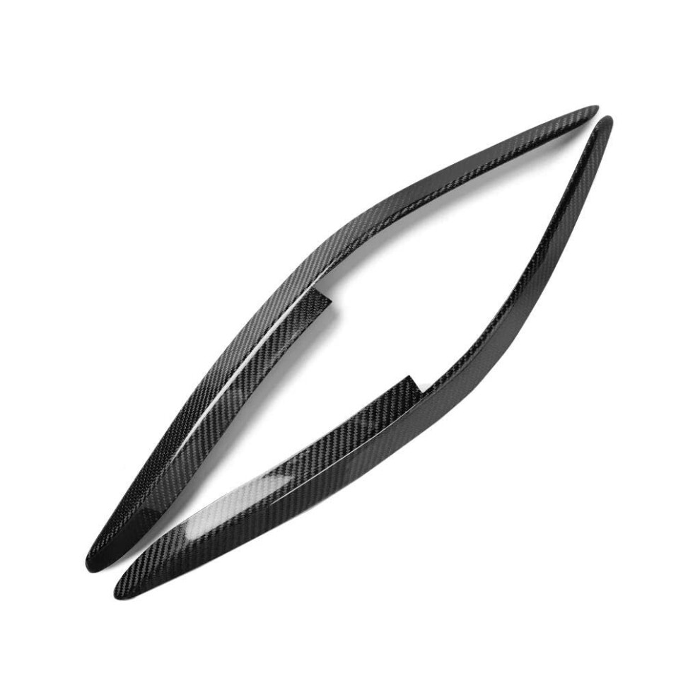 Real Carbon Fiber Car Headlight Eyebrow Covers For Honda Accord 19982002 Sporty Front Styling 9339159755365