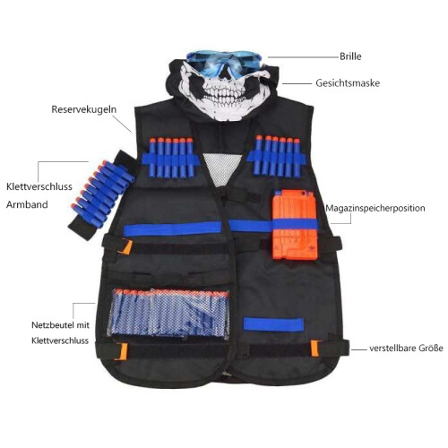 Nerf Wars Champion: Κιτ Γιλέκου Τακτικού, Επιπλέον Ισχύς Πυρός με Θήκες Αποθήκευσης, Κλιπ 1