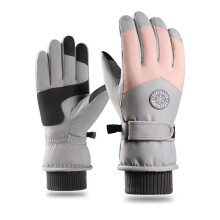 Guantes de esquí con puños ajustables, guantes de esquí y snowboard con membrana transpirable para hombres y mujeres, adecuados para actividades