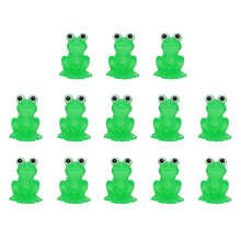 15 Stuks Lichtgevende Miniatuur Kikkers Collectie Harsen