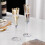 2 stuks champagne fluit beker elegante hartvorm goud omrande 7