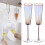 2 stuks champagne fluit beker elegante hartvorm goud omrande 2