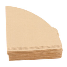 Koffiefilters, wegwerpfilters van natuurlijk, ongebleekt papier voor filterkoffie, stevig en scheurvast, perfect voor filterkoffieapparaten (2-4