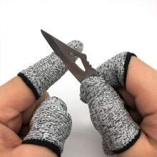 Protectores para las yemas de los pulgares y dedos, dedales resistentes a cortes para trabajos de cocina, protectores de dedos reutilizables con