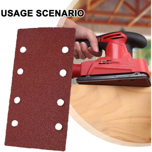 Sanding Sheets 93 X 185 Mm Detail Sanders, 80 Pack, 8 Pre Drilled Holes, Aluminum Oxide Multi Grit 40400, Rectangular 2