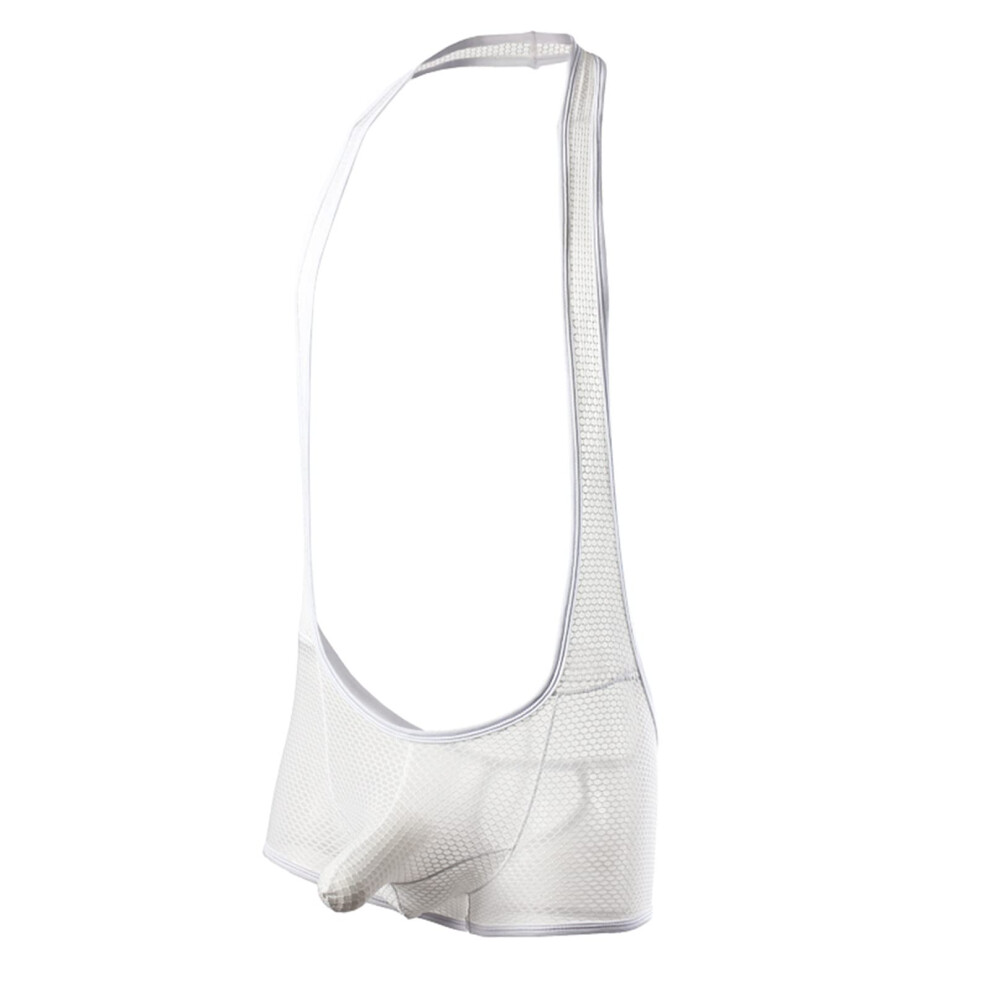White Men's Leather Latex Mankini For Women Underwear Men Fancy Dress Costumes Xl