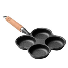 NonStick Four Egg Frying Pan WearResistant Base Uniform Heating Omelette Mold Open Flame Compatible Easy Clean Skillet