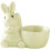Ceramic Egg Cup Display Green Bunny Egg Stand For Soft Boiled Eggs Breakfast Dinner 3