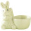 Ceramic Egg Cup Display Green Bunny Egg Stand For Soft Boiled Eggs Breakfast Dinner 2