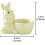Ceramic Egg Cup Display Green Bunny Egg Stand For Soft Boiled Eggs Breakfast Dinner 5