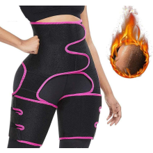 Tailletrainer voor vrouwen, dijbeentrimmer met hoge taille en billenliftende body shaper zweetband, buikcompressie thermische fitnessband voor G