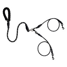 Split Dog Leads, Double Ended Dog Cable, No Tangling Pet Walking Cable Ref: 4139