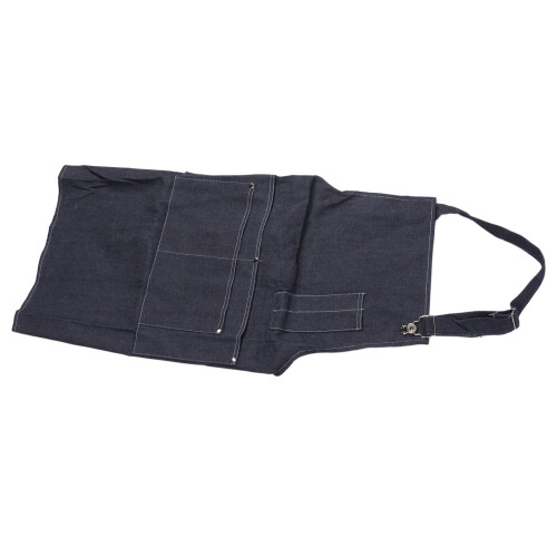 Ρυθμιζόμενη ποδιά Unisex με δερμάτινες και καμβάδες τσέπες, θηλιές εργαλείων, 1