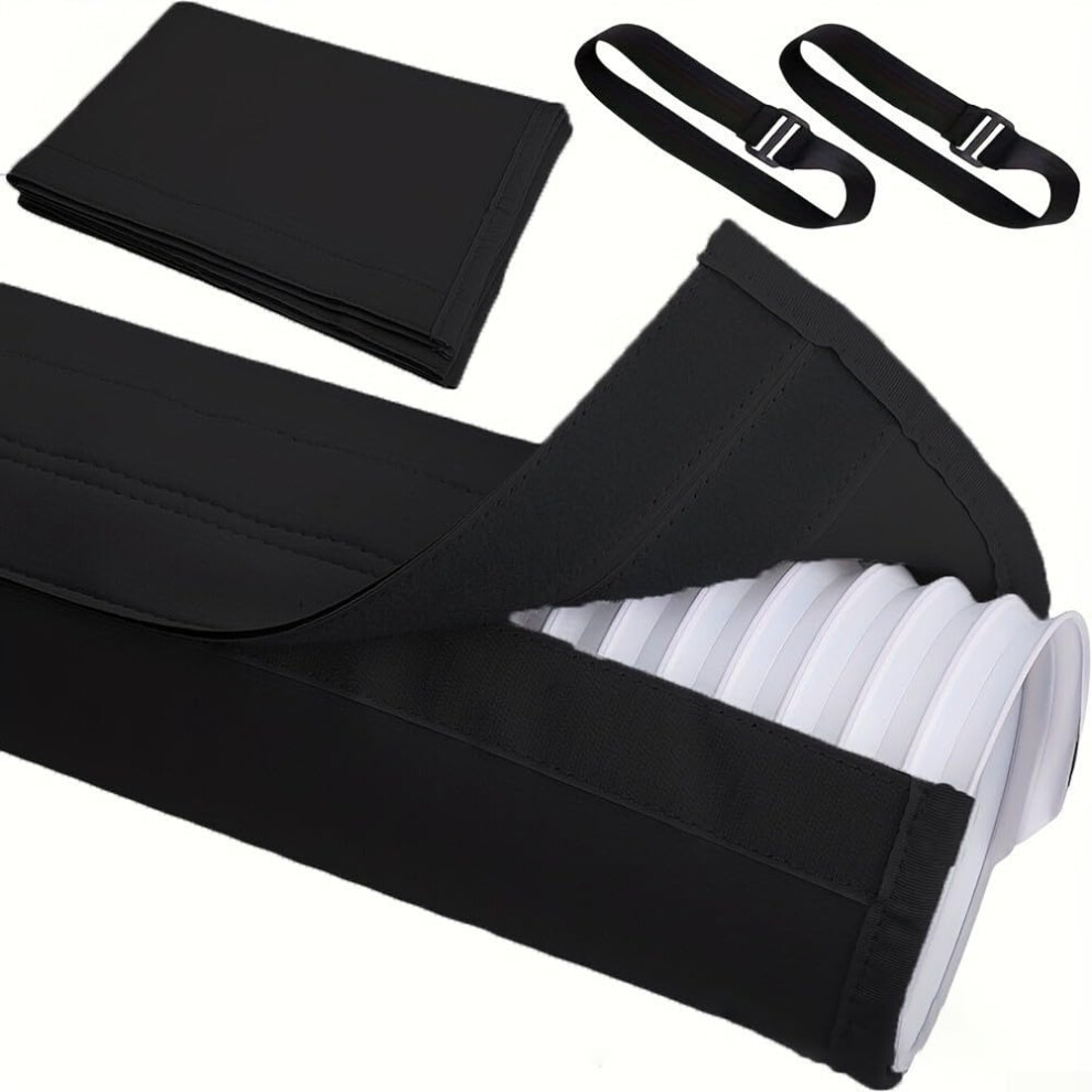Ac Hose Insulating Sleeve Cover Kit, Triplelayer Material, Heat Insulation For Portable Ac Exhaust Pipes, Black 9339159755921