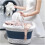 Collapsible Plastic Laundry Basket Grey Large Folding PopUp Laundry Bin Dirty Clothes Bathroom Container 2