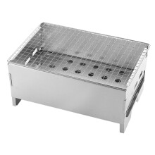 Portable Bbq Grill Iron Material Tabletop Camping Grill Meat And Vegetables Grilling