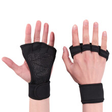 Gants d'haltérophilie unisexes avec bandes de poignet intégrées, offrant une protection complète de la paume et une respirabilité améliorée