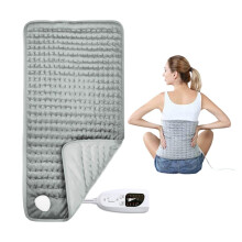 Electric Heating Pad, Extra Large Plush Heating Pad with 6 Heat Settings (Gray)