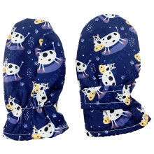 Gants chauds pour enfants, gants isolants pour temps froid avec poignet ajustable et intérieur doublé en polaire, protection imperméable pour les