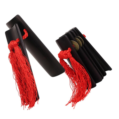 Allegro Bamboo Board Chinese Sound Instruments Percussion Hand Drum Black