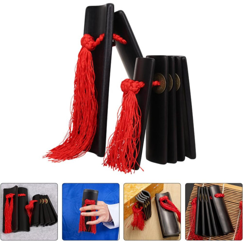 Allegro Bamboo Board Chinese Sound Instruments Percussion Hand Drum Black 1