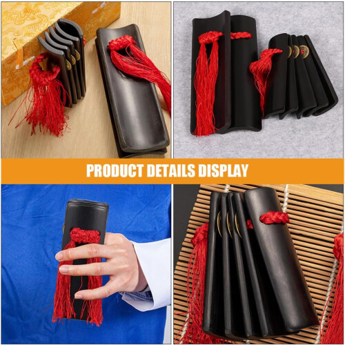 Allegro Bamboo Board Chinese Sound Instruments Percussion Hand Drum Black 2