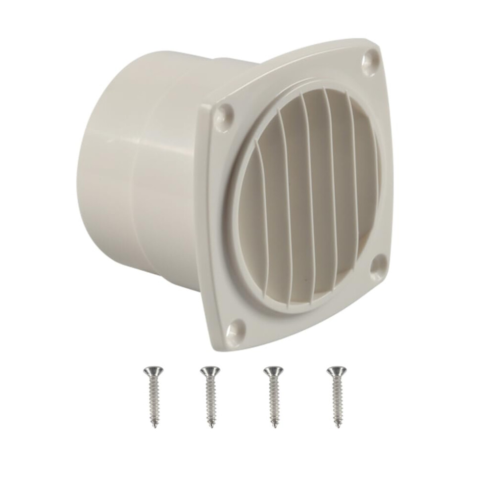 Air Hose Thru Vent Louvered White Universal Ducting Ventilation For Hvac 9323874523910