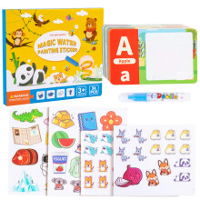 Kids Sticker Books, Water Display Sticker Book, Learning Education Toys, Reusable Fun Interactive Book Set