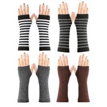 Calentadores de brazos sin dedos de materiales duraderos, calentadores de brazos cálidos de alta elasticidad con diseño compatible con pantallas