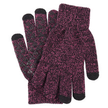 Guantes de punto elástico para pantallas táctiles, sencillos y elegantes, con función de autenticación por huella dactilar, forro térmico y