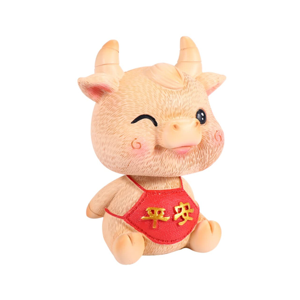 1 Piece Shaking Head Cattle Cow Auto Ornament Cute Vehicle Dashboard Made Of Safe Resin Stable And Detailed For Cars Desktops And Flat Surfaces 9119770242327