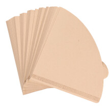 Wegwerp koffiefilterpapier, hoogwaardige koffiefilters van houtpulp in de vorm van een kegel, goede filtratie, behoudt de natuurlijke smaak van de