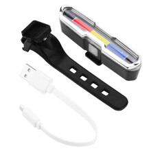 Lampă de bicicletă reîncărcabilă USB, COB LED ultra-luminoasă, impermeabilă, cu moduri multiple, design durabil, montare reglabilă, unghi larg