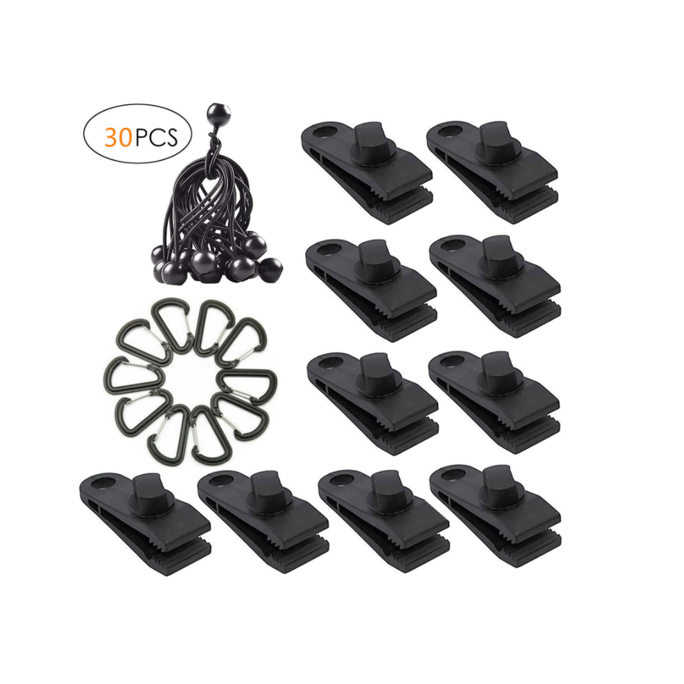 Tarp Clips Portable Non-Slip Strong Grip For Instant Anchor Point, Waterproof Weatherproof Lightweight Easy To Loosen Without Overlock, Powerful Jaws 9088816209177