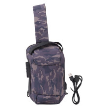 Geantă portabilă Sling anti-furt, impermeabilă, respirabilă, ușoară, cu port de încărcare USB, disipare a căldurii, zonă de depozitare
