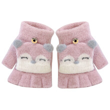 Manoplas de invierno para niños pequeños con tapa abatible, resistentes al viento, con correas ajustables en la muñeca, para niños, material