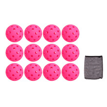 12PCS 74mm 40 Löcher Pickleballs PE Kunststoff
