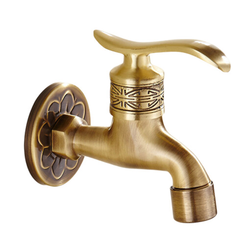 Rust-Resistant Wall Mounted Water Faucet, Solid Brass with Ceramic Disc Valve Core for Seamless Water Control and Timeless Charm