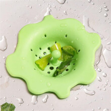 Mango central de fácil limpieza, antiatascos reutilizable para desagües, colador decorativo de silicona, filtro para fregadero de cocina, tapa de