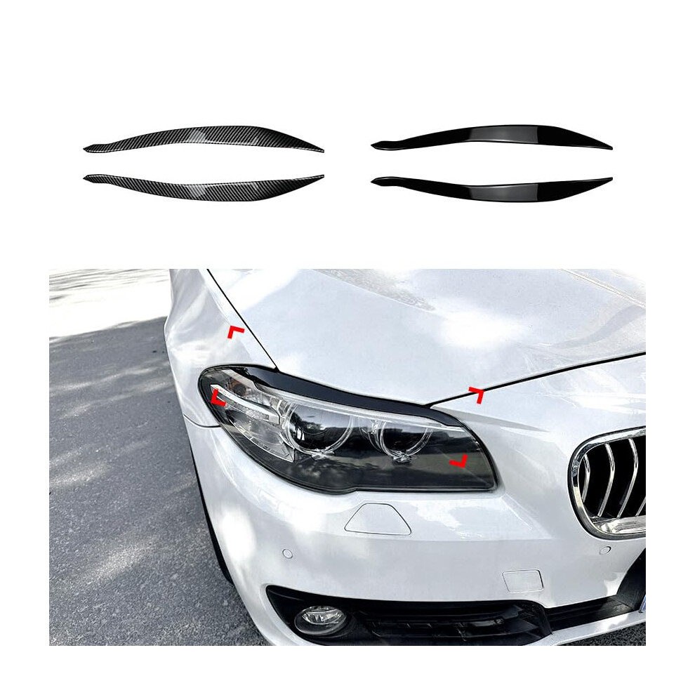 Carbon Fiber Headlight Eyebrow Trim Sporty Scratchresistant For Bmw 5 Series F10 F11 20152017 9323874524061