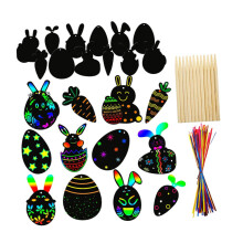 Scratch Cards Scratch Paper Craft for Easter Party Kids Toys Gift Wrapping