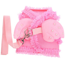 Pet Cat Harness Fashionable Cat Vest Leash with Pull Rope Breathable and Comfortable Pink for Small Pets Safe and Stylish