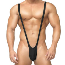 Sexy Cosplay Christmas Onesie Men's Underwear Fashion Bikini Jumpsuit Latex Suit
