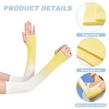 Manicotto sportivo rinfrescante Upf50+, con fori per i pollici, copribraccia con protezione UV per uomo e donna per attività all'aperto, manicotti